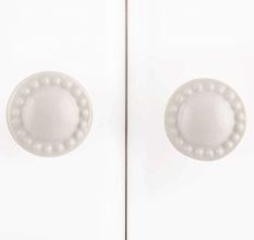 White Tiny Ceramic Cupboard Knob